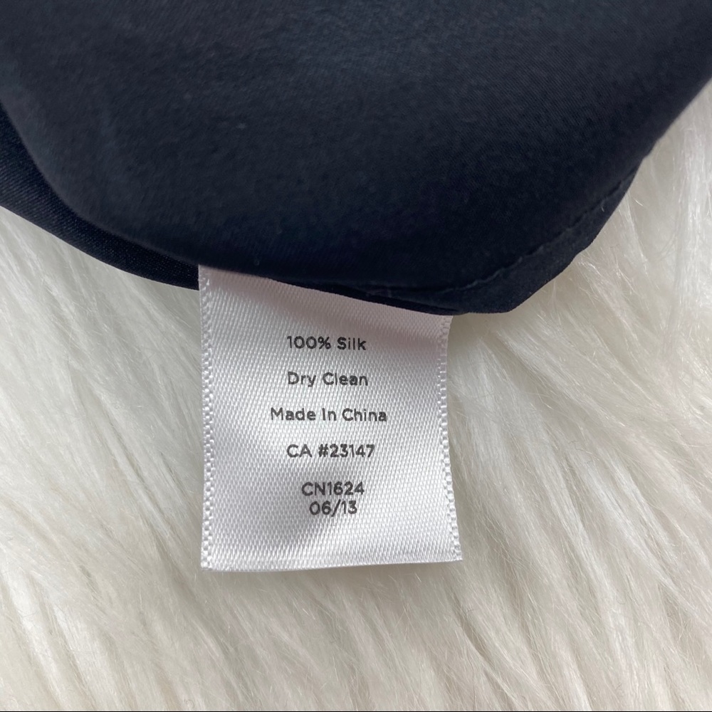 Talbot's Silk Long Sleeve Blouse Black Size 8 - Picture 7 of 7